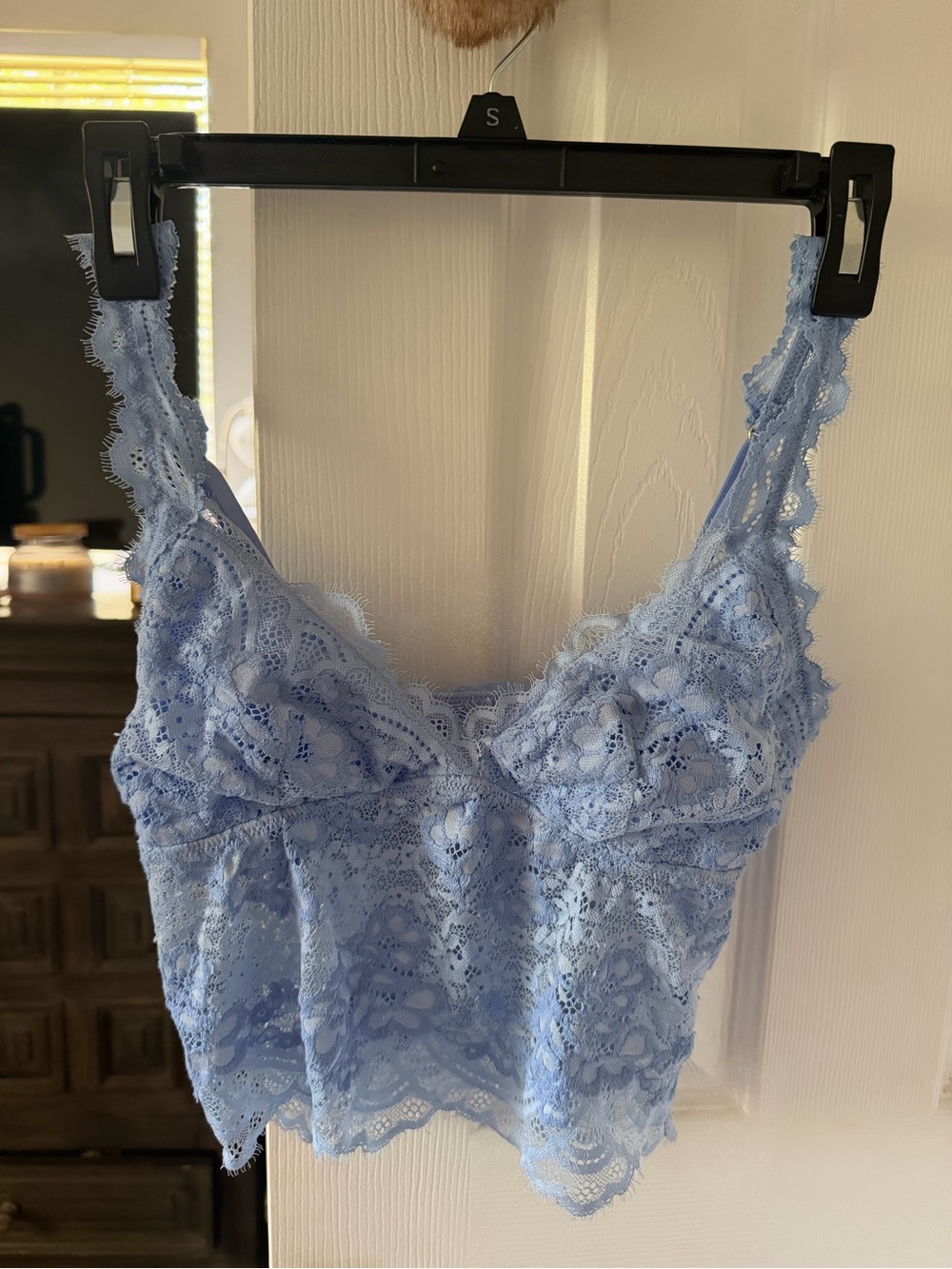 aerie Light Blue Lace Bralette Tank Top
